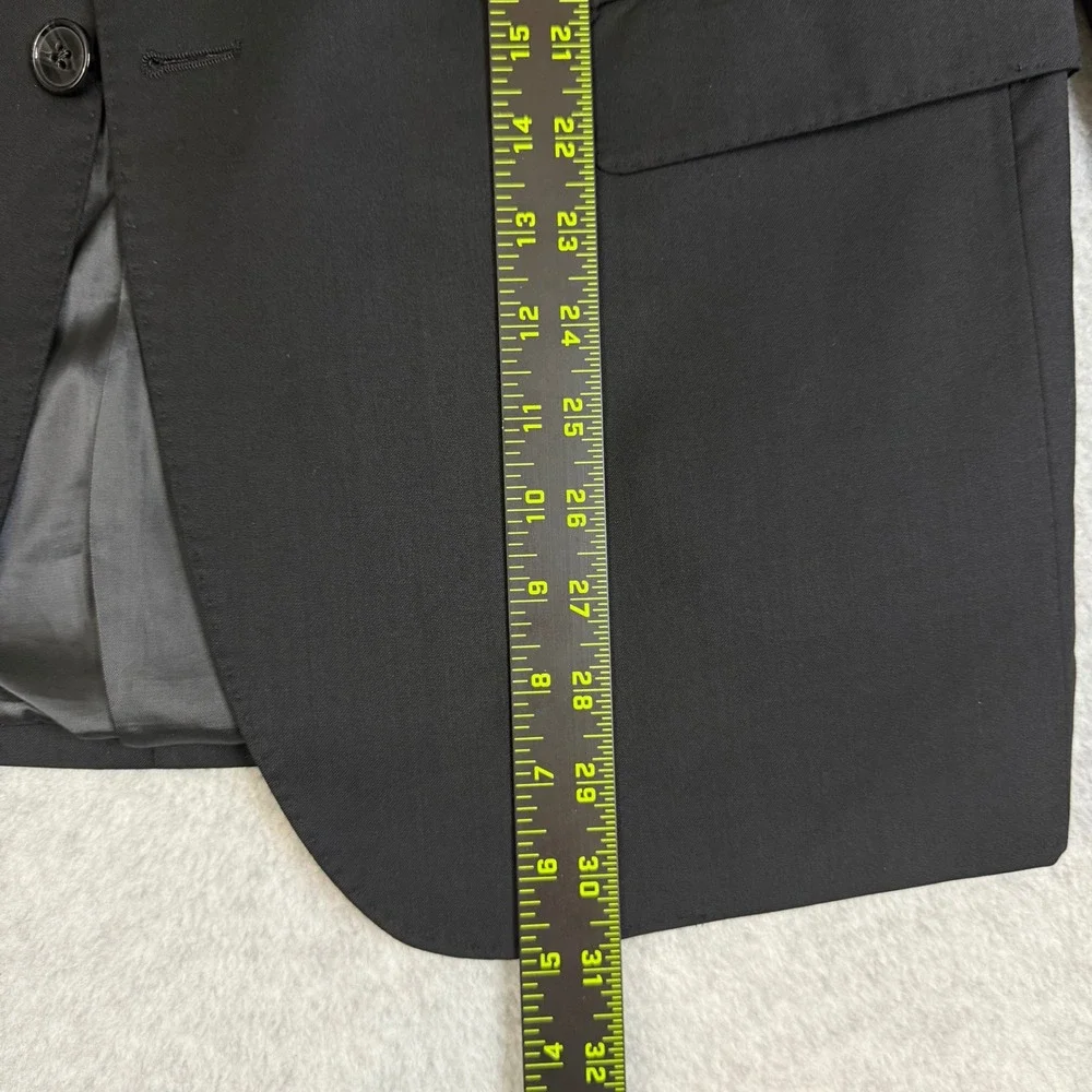 Saks Fifth Avenue BLACK Ermenegildo Zegna Wool Blazer Mens 42S Black‎ Sport Coat